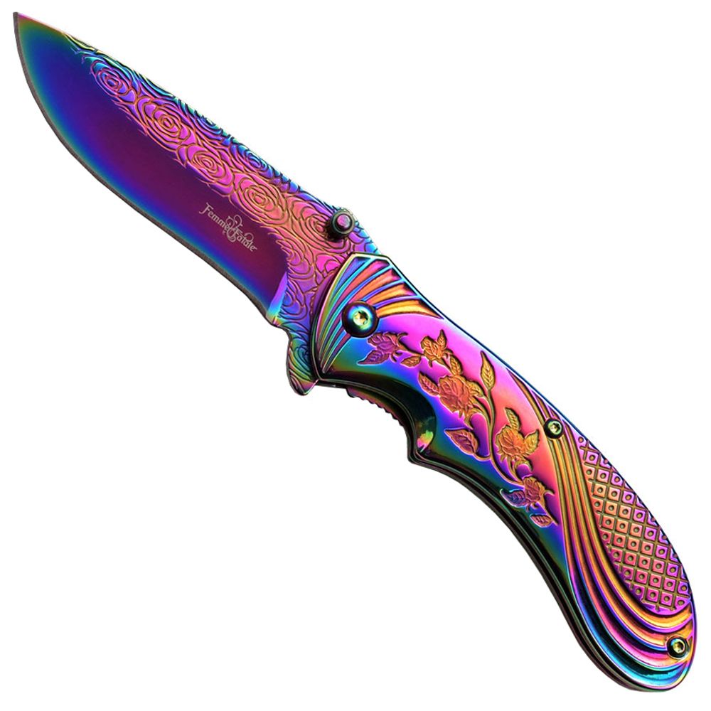 Femme Fatale Ti-Coated Blade Folding Knife | Camouflage.ca