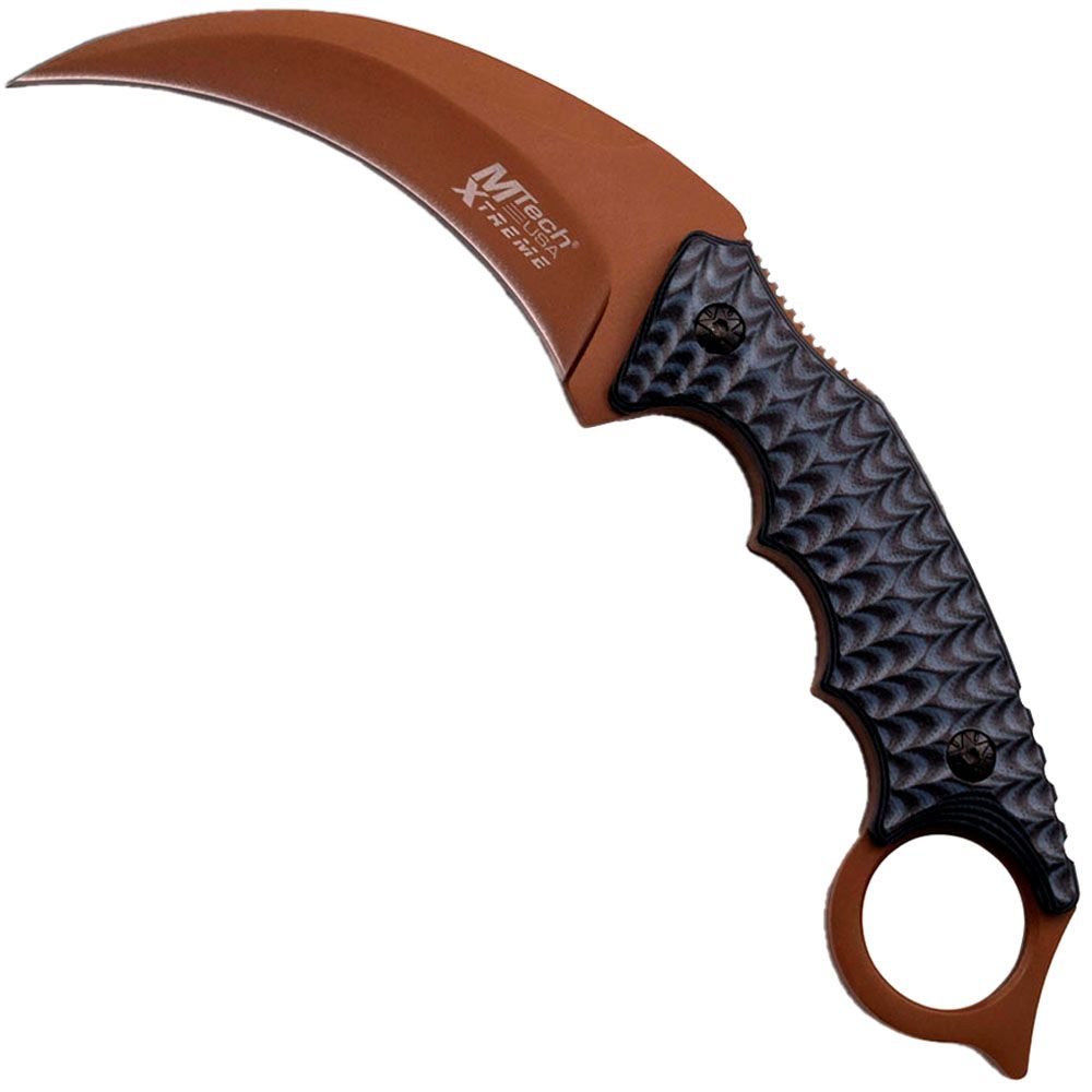 MTech Xtreme Karambit Tactical Knife - Brown | camouflage.ca