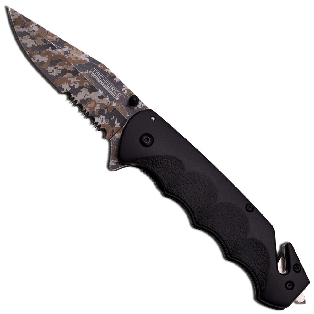 Mtech Usa 3mm Blade Black Handle Spring Assisted Folding Knife Camouflage Ca