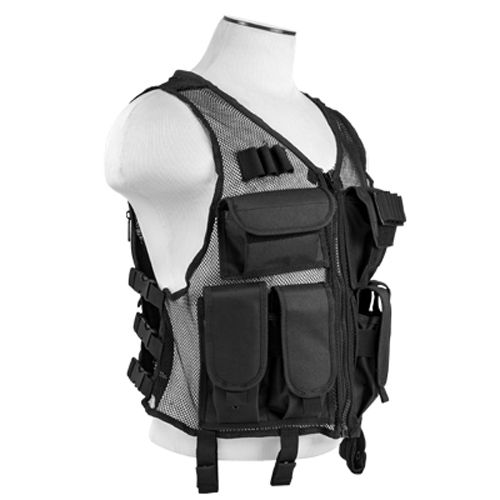 Ncstar Lightweight Tactical Mesh Vest - Black | Camouflage.ca