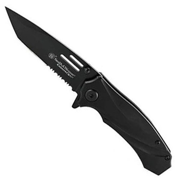 Smith And Wesson Extreme Ops Linerlock Black Tanto Blade Knife ...