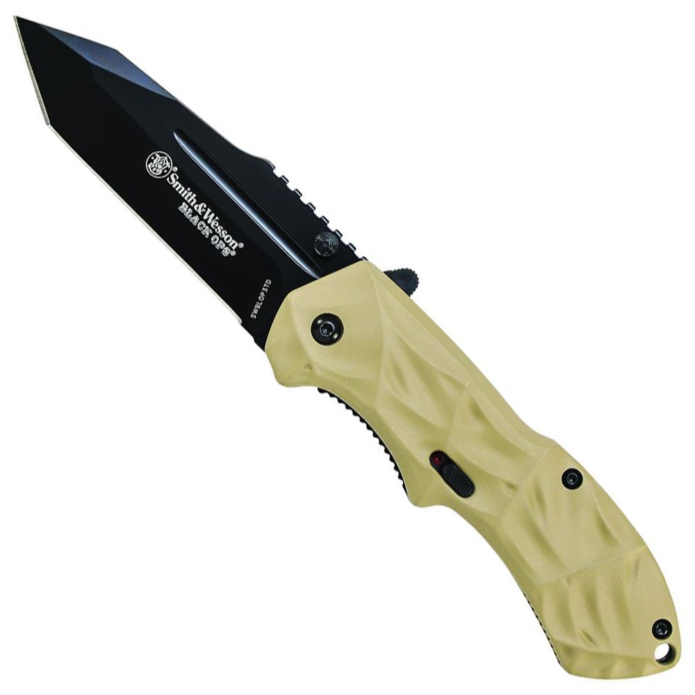 Smith And Wesson Black Ops 3 With Desert Handle Tanto Blade Folding