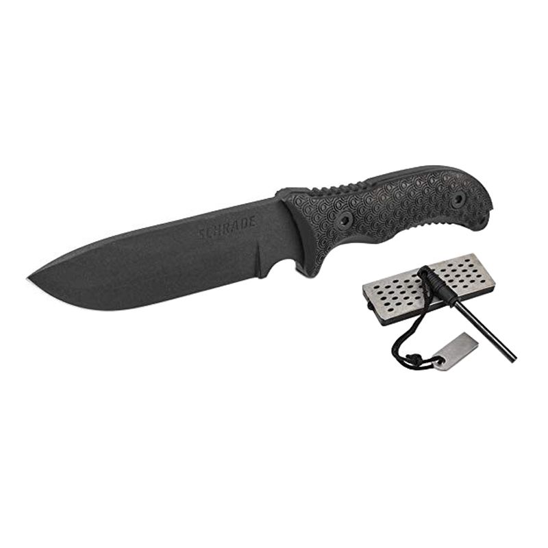 Schrade Frontier 1095 High Carbon Steel Blade Fixed Knife | Camouflage.ca