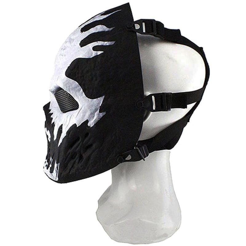 Full Face Skull Mask - Black and White | Camouflage.ca