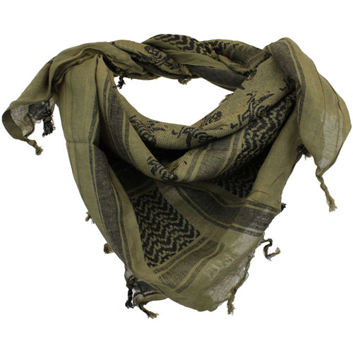 Shemagh Skull Print Arab Scarf - Olive Drab | Camouflage.ca