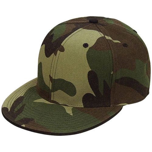 6-Panel Woodland Camo Fitted Cap | Camouflage.ca